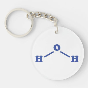 Llavero Fórmula química molecular de agua
