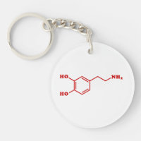 Fórmula química molecular de dopamina