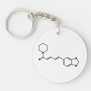 Llavero Fórmula química molecular de pimienta negra