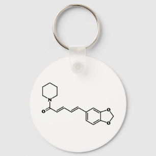 Llavero Fórmula química molecular de pimienta negra