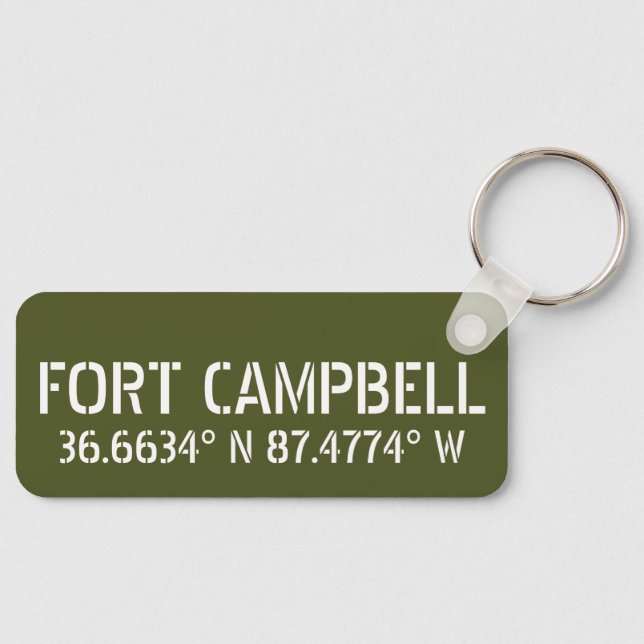 Llavero Fort Campbell Latitud Longitud (Anverso)