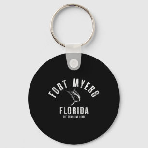 Llavero Fort Myers Florida Fl Retro Vintage Frente a la Pl