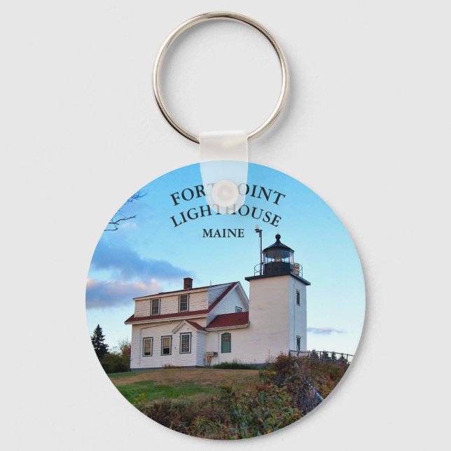 Llavero Fort Point Lighthouse Maine Keychain (Anverso)
