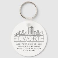 Fort Worth, Texas Stylized Skyline | Lema Personal