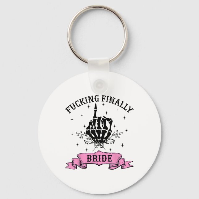 Llavero Forting Finally Bride Skeleton Hand Halloween Bach (Anverso)