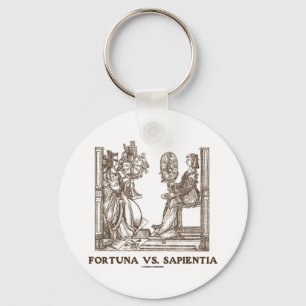 Llavero Fortuna vs Sapientia (Grabado de Madera del Siglo 