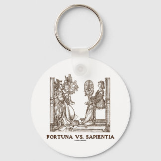 Llavero Fortuna vs Sapientia (Grabado de Madera del Siglo