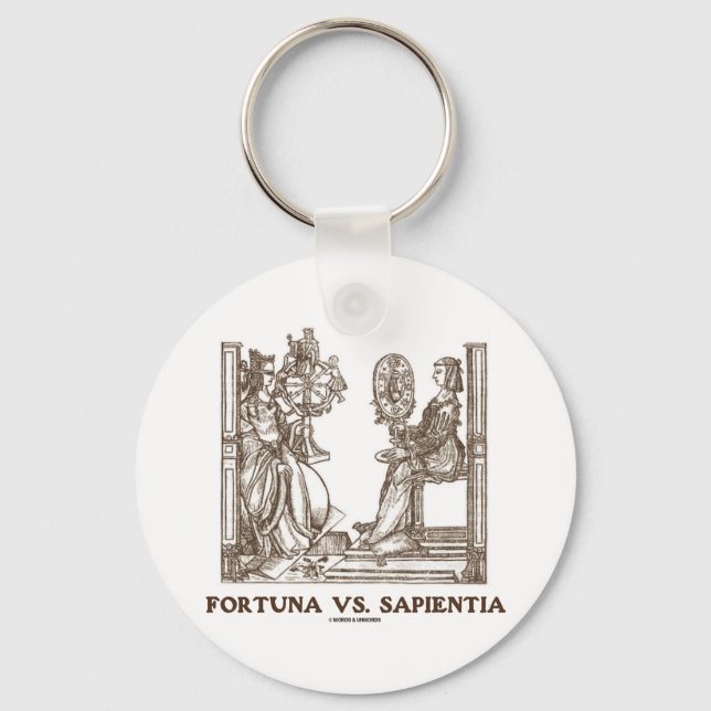 Llavero Fortuna vs Sapientia (Grabado de Madera del Siglo  (Anverso)