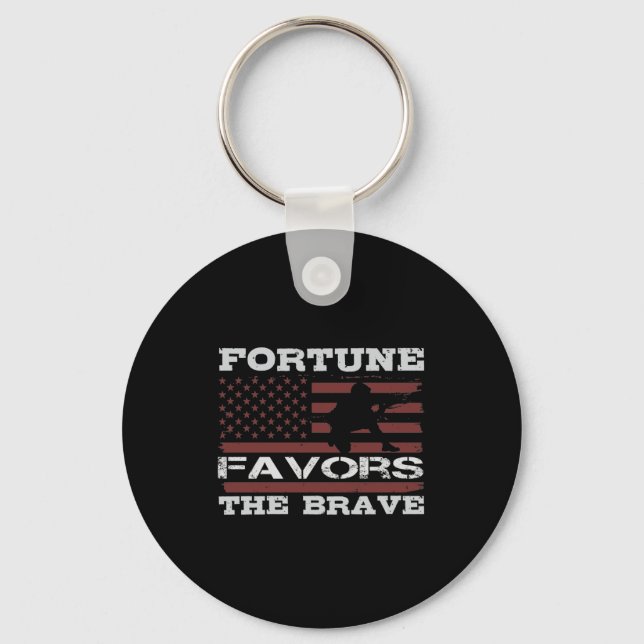 Llavero Fortune Favors The Brave (Anverso)