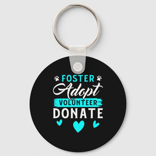 Llavero Foster Adopt Volunteer Donate Funny Animal Rescue  (Anverso)