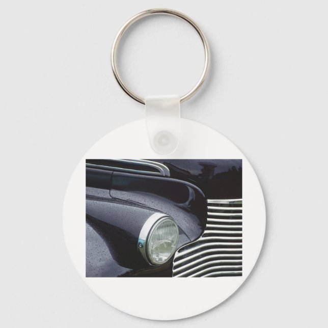 Llavero Foto clásica del parrillado de coches de los años  (Anverso)