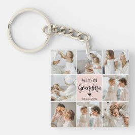Llavero Foto Collage Pink Te Amo La Abuela Mejor Regalo