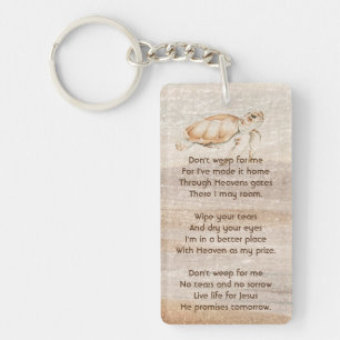 Llavero Foto conmemorativa cristiana Sandy Beach Turtle