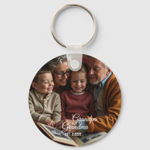 Llavero foto conmemorativa de abuelo y abuela