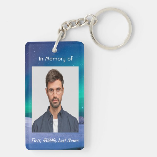 Llavero Foto conmemorativa de las luces boreales de Aurora (Atrás)