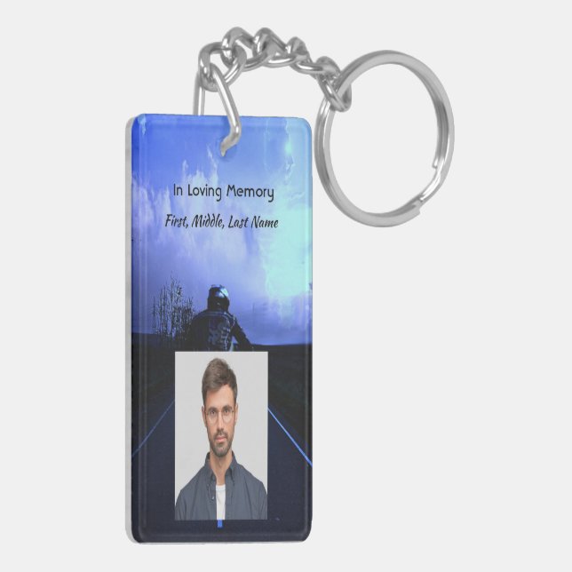 Llavero Foto conmemorativa Oración motociclista (Atrás Izquierda)