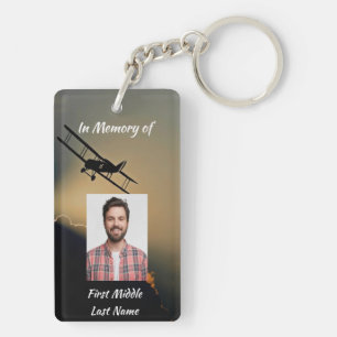 Llavero Foto conmemorativa oración piloto avión volando