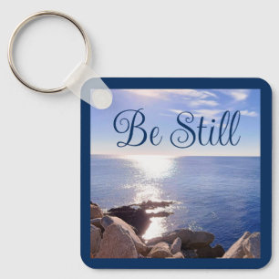 Llavero Foto de aún Blue Ocean Bible Verse Custom Name