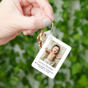 Llavero Foto de bebé personalizada Amor y Gracias