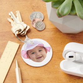 Llavero Foto de bebé personalizada, foto de cara de bebé