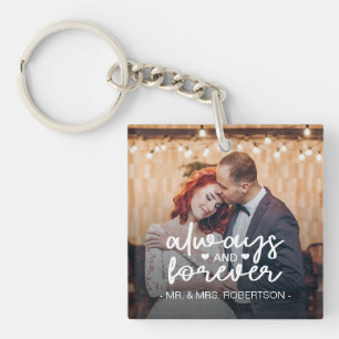 Llavero Foto de boda siempre y siempre personalizada