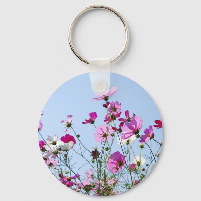 Llavero Foto de bonito Purple Flower Meadow (Anverso)