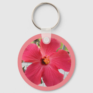 Llavero Foto de canción de flor rosa de versículo de la Bi