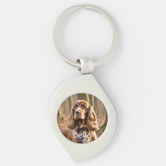 Llavero Foto de Cocker Spaniel Personalize (Anverso)
