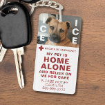 Llavero Foto de contacto de alerta de seguridad ICE de mas<br><div class="desc">Prepárese para el cuidado de su mascota en el funda que se encuentra en una situación de emergencia y no puede transmitir que su(s) mascota(s) está/está solo en su casa y confía en su atención y proporcione un nombre/número de contacto de emergencia. El texto es editable para cambiar a DOG(S),...</div>