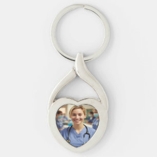 Llavero Foto de enfermera personalizar