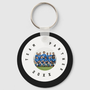 Llavero Foto de equipo de fútbol personalizada con nombre