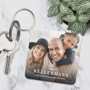 Llavero Foto de familia con nombre personalizado