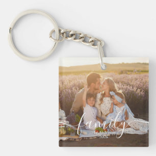 Llavero Foto de familia personalizada - Apellido personali