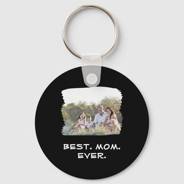 Llavero Foto de familia personalizado del Día de la Madre (Anverso)