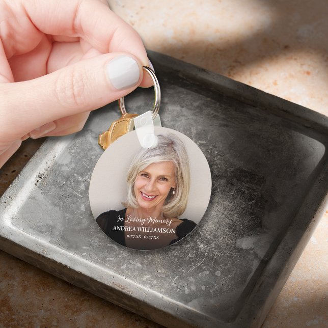 Llavero Foto de Forever in our Hearts (In Loving Memory photo double-sided keepsake keychain)
