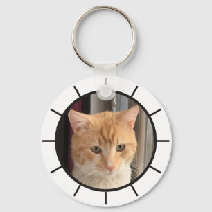 Llavero Foto de gato, reemplazable, Divertida 