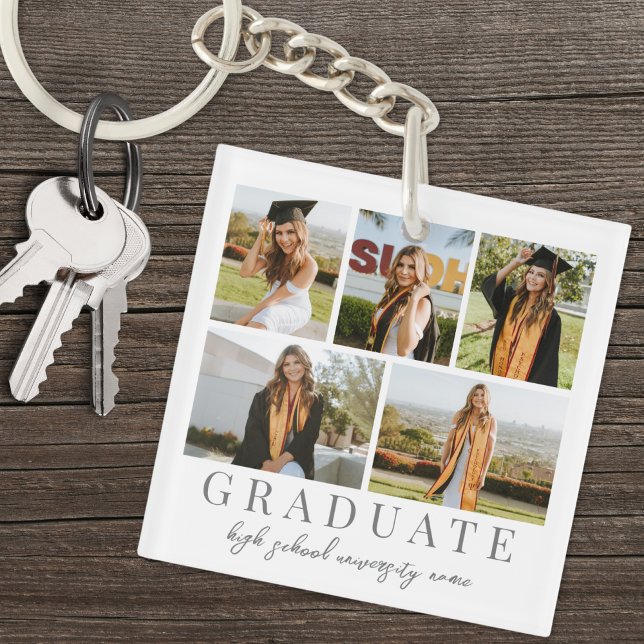 Llavero Foto de graduación (Graduate Graduation Photo Keychain )