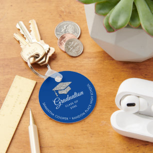 Llavero Foto de graduación 2024 Keepsake Blue