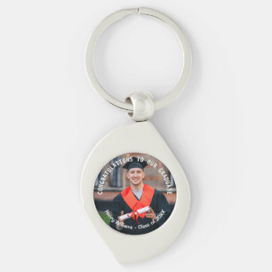 Llavero Foto de graduación con texto personalizado Recuerd