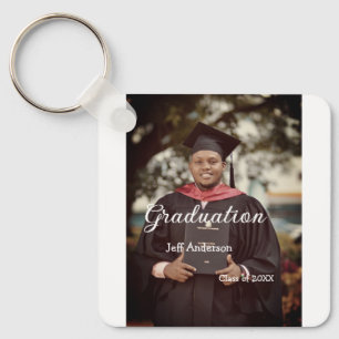 Llavero foto de graduación hombre nombre promoción de 20XX