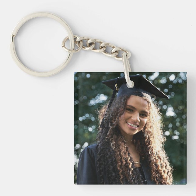 Llavero Foto de graduado moderna para recordar (Frente)