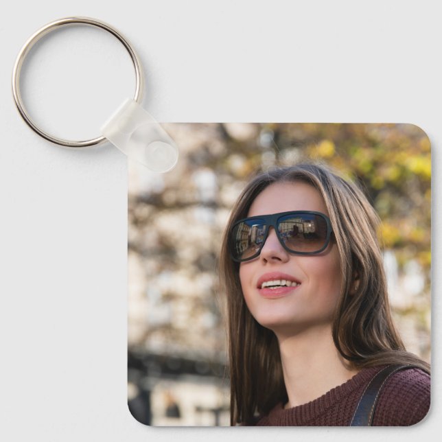 Llavero Foto de graduado personalizada (Anverso)