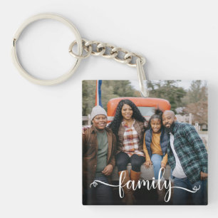 Llavero Foto de guión de familia