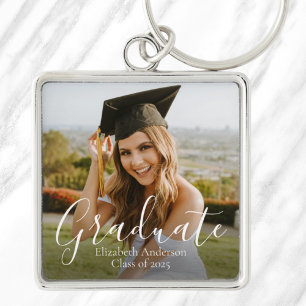 Llavero Foto de guión personalizado para graduados de la c