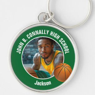 Llavero Foto de jugador de baloncesto verde Espíritu de es