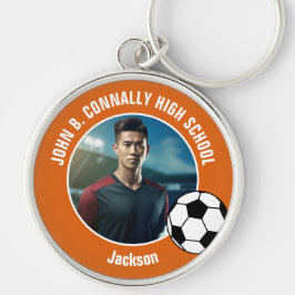 Llavero Foto de jugador de fútbol Orange de secundaria