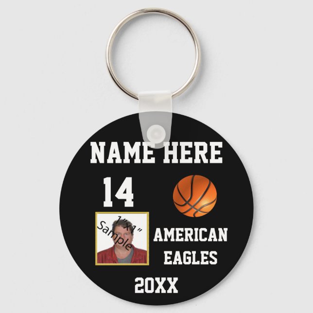 Llavero Foto de Keychain de Baloncesto (Anverso)