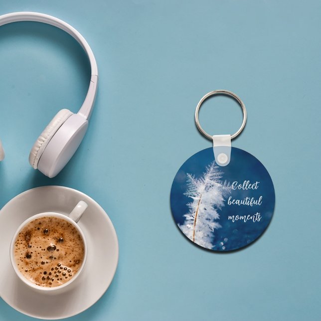 Llavero Foto de la cadena de copos de nieve (Photo of snowflakes keychain
)