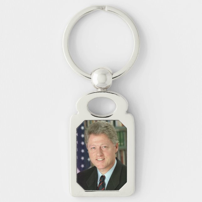 Llavero Foto de la Casa Blanca del presidente Bill Clinton (Anverso)
