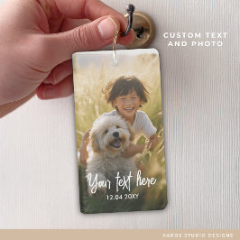 Llavero Foto de la familia Keepsake de texto del personali